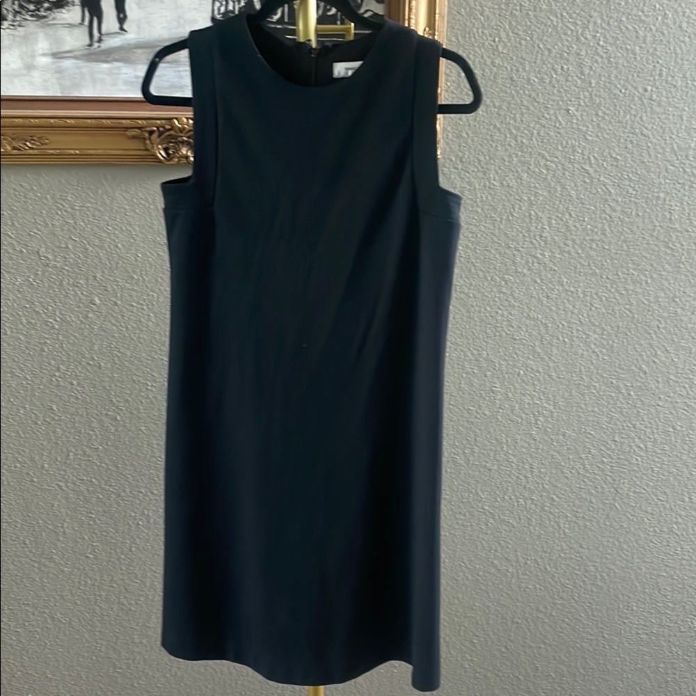 Isaac Mizrahi Black Sleeveless Mock Neck Sheath Dress